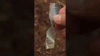 Survival skills&mdash;&mdash;Fire by chewing gum wrapper and a battery#survivalskills #survived #outdoorlife