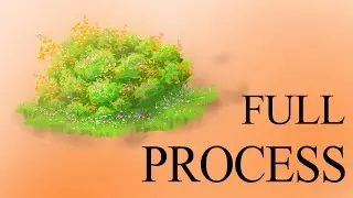 Anime Nature Painting | Beautiful Green Foliage Speedpaint