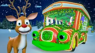 Wheels on the Bus Christmas Edition | Jingle Ride for Kids | Holiday Songs