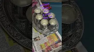 Silver 925 Tray With Glass Set