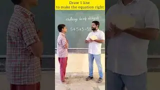 Logical thinking / Draw 1 line to make the equation right. #education #maths #school #youtubeshorts