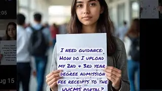 How to upload 2nd & 3rd year Admission fee Receipt in uucms portal | Tumkur University