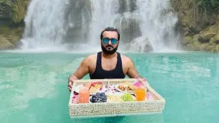 Floating Meal In A Secret Waterfall | Epic Floating Breakfast In The Middle Of Waterfall Islamabad.
