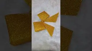 Cute glitter foam sheet bow 🥰 #glitterfoamsheetcraft #shorts #ytshorts