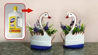 Swan Planter Out of Waste Plastic Container | Recycled Plastic Bottle
