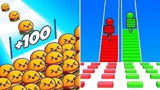 Food Run🆚Bridge Race Max Update Walkthrough 999 Mobile Gameplay BTN12