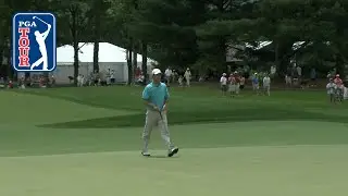 Robert Streb drops in a 91-footer for birdie at The Greenbrier