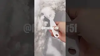freezer frost eating #whiteice #iceeating #frostbites #freshfrost #freezerfrost