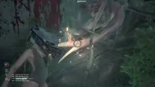 Eve in a sexy bunny suit Hair Blue walks through the city in the rain  | 4K 60fps PS5