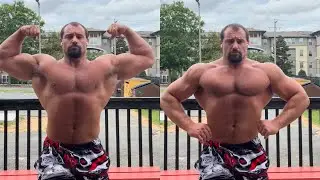 Muscle Daddy Is A Strong Powerlifter in A Bodybuilder Body