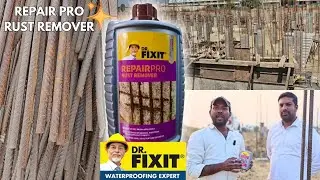DR.FIXIT REPAIR PRO RUST REMOVER  APPLYING DEMO FOR STRUCTURAL STEEL RODS.