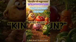 Vegetable Ego Fight Funny Story 🤣 #shorts #vegetables #potato #tomato #shortsfeed #fighting #yt #ai