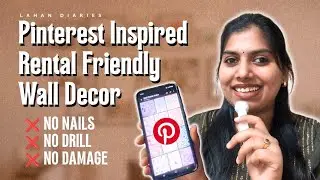 Pinterest Inspired Rental Friendly Wall Decor 🏠✨ | Easy DIY Home Decor in Telugu | Lahan Diaries