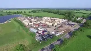 Clophill fire damage from the air - May 2016 Bedfordshire
