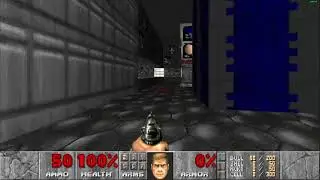 [Straferunning Backwards] Doom Unity IL E1M1 Hanger in 9.86