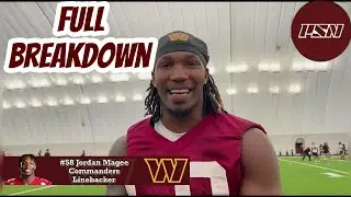 Washington Commanders LB Jordan McGee Breakdown! Special Teams FIEND & More!