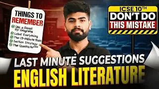 💥 English Literature Boards Tomorrow? Watch This |  Prose + Poetry | ICSE Class 10th | ICSE 2026