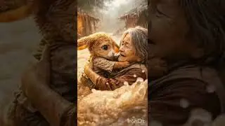 poor bunny save old lady#ai #cute #cuteanimal #love #cutepet #sad #cartoon #animation  #funnycute