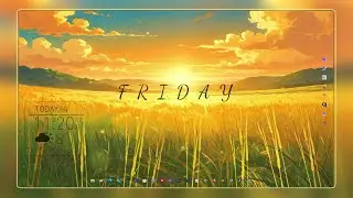 Anime Sunset Field Live Wallpaper 4K | Aesthetic Desktop Setup
