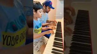 Dad and Me @StephenDevassy #piano #musician #dadandson #kids