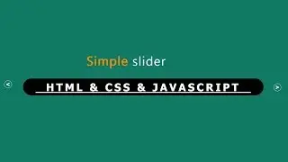 Simple Slider using javascript and HTML, CSS || programmingfinger