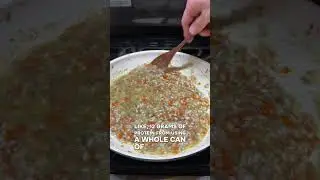 Ingredients for 30 minute comfort dinner: 1/2 cup risotto 2 cups chicken stock 1 can sardines or