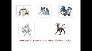 Reparto de pokemon ( Todos shynies con 6IVs) de Charizard, Swampert, aegislash, mewtwo y houndoom.