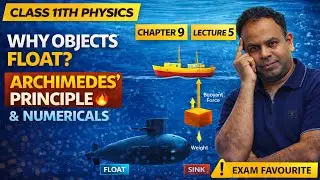 Why Some Objects Float & Others Sink? 🤯 | Archimedes&rsquo; Principle | Class 11 Physics