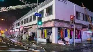 LAFD: Firefighters Battle Downtown LA Commercial Blaze | December 2, 2020