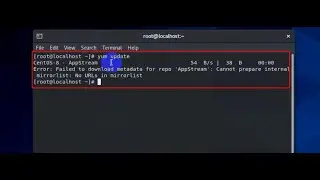How to solve Update Problem (Appstream error)  in Linux Centos 8