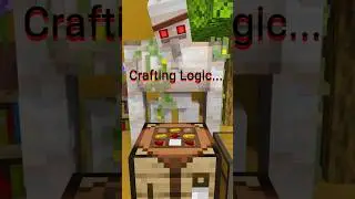 Minecraft Crafting Logic - Iron Golem Crafts a Mouse 🖱️✨ #minecraft #3danimation #blender3d #3dart