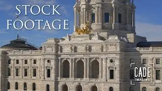Minnesota State Capitol - Aerial Stock Footage