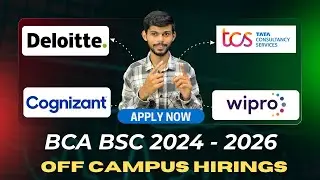 5 Mass IT Hiring for BCA BSc 2024-2026 Passout | TCS Cognizant Wipro Deloitte Superset | Apply Now