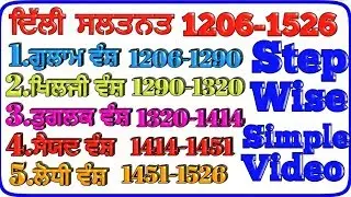 pstet 2019 sst notes in punjabi,History of india in hindi,indian medieval history,delhi sultanate