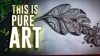 #MANDLA "HOW TO TURN ANYTHING INTO ART" ||" LEAF Mandla drawing "|| #ART
