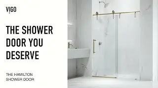 VIGO Hamilton Aerodynamic Frameless Sliding Shower Door with Clear Glass (VG6049)