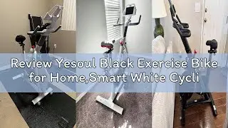 Review Yesoul Black Exercise Bike for Home,Smart White Cycling Bike Magnetic Stationary Bike, Low No