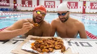 OLYMPIANS eat HOT WINGS Challenge