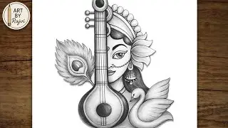 This Saraswati Drawing Changed My Mood 💛🎨