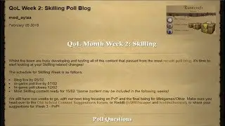 OSRS QoL Week 2: Skilling Poll Blog