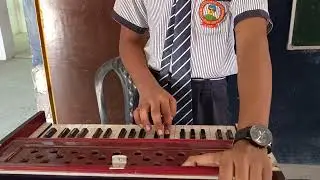 Music student in Swami Vivekanand vidya mandir school, Transit camp rudrapur 