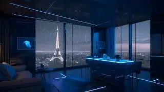Cyberpunk Paris Highrise Condo - Synthwave Vaporwave Mix