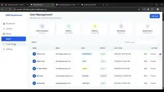 CMS Dashboard | User-friendly| hackathon | Content Management System