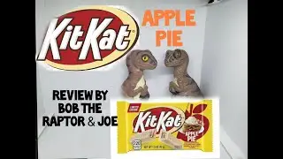 Kit Kat Apple Pie Limited Edition Candy Bar Flavor Food Review by Bob the Raptor & Joe