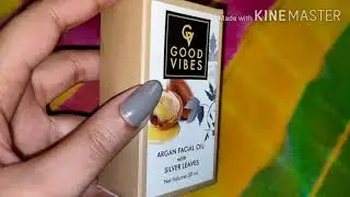 Good Vibes argan facial oil with silver leaves after use honest review