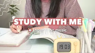 【 study with me 】1hour｜no music｜writing asmr｜もうひと頑張りする日📝