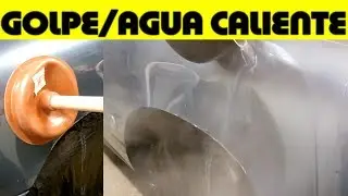 Sacando golpe con agua caliente en el auto (prueba y resultado real)