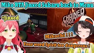 Miko and Subaru back on Chained Together after a month and Immediately Jinxed Subaru back to Menu