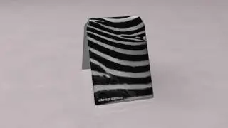 Zebra Hide Oyster Card Holder / Wallet - Stray Decor