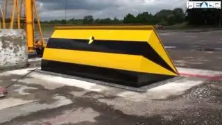 You Don t Want To Crash This Hydraulic Road Block